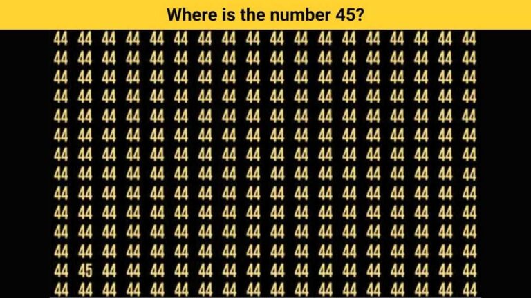 Brain Teaser IQ Test: Find the number 45 in 5 seconds!