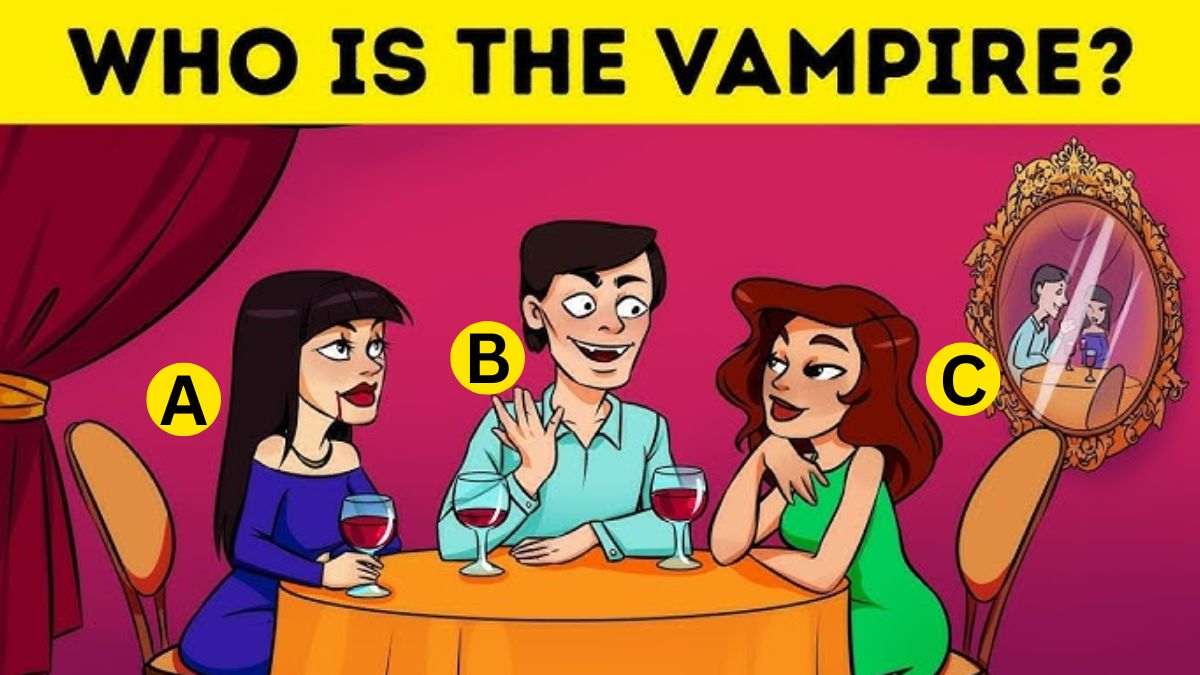 Brain Teaser IQ Test: Who Is The Vampire? Only Keen Observers Spot It In 5 Seconds!