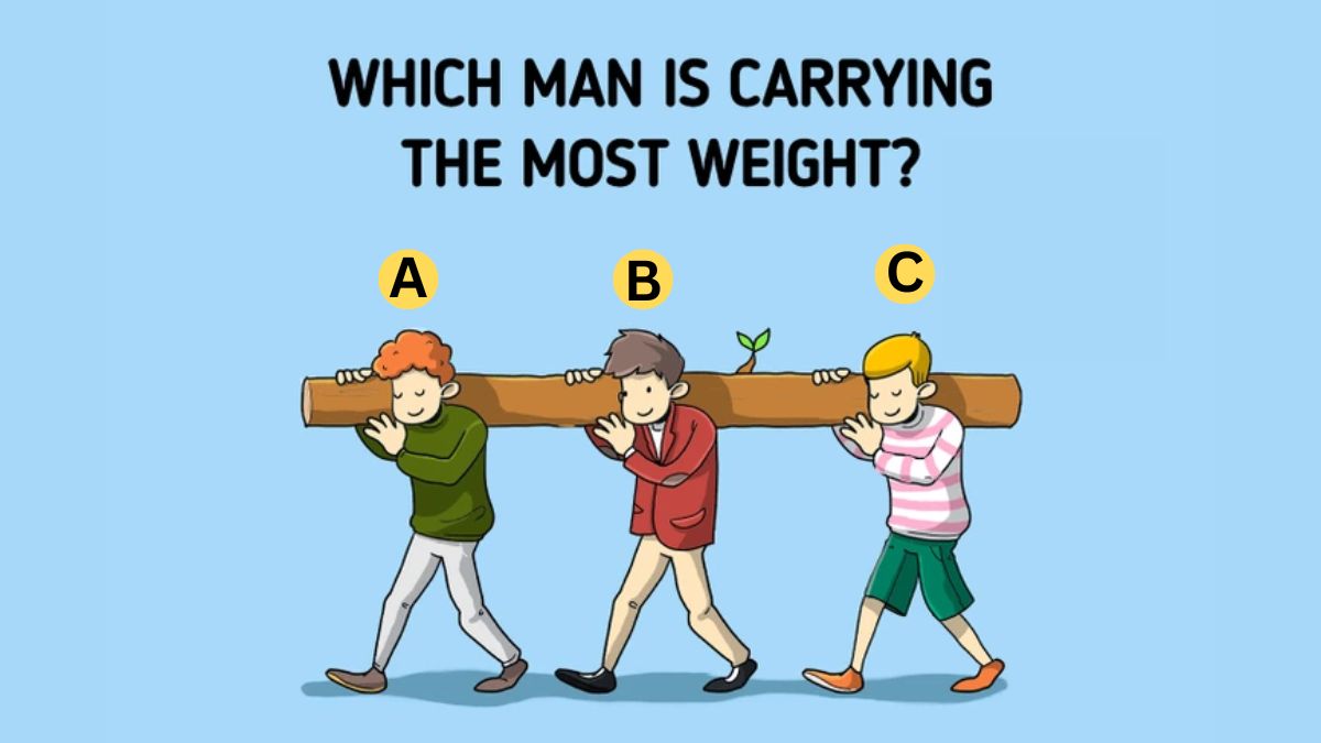 Brain Teaser: Use Your High IQ To Tell Who Is Carrying The Most Weight In 5 Seconds!