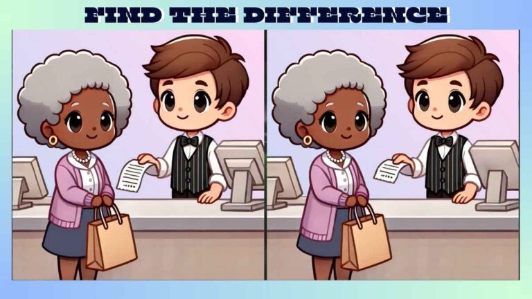 Find 3 Differences in 11 Seconds in Grandma Shopping Pictures