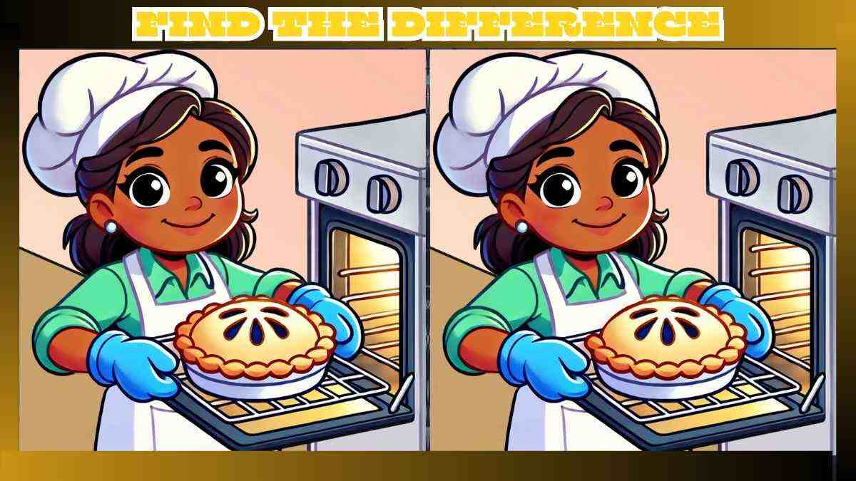 Find 3 Differences in 13 Seconds in Lady Baking Pie Pictures