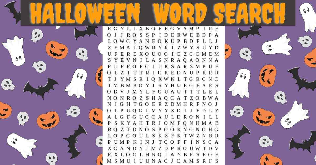 Halloween Word Search Game 2024: Get Here Printable Format Puzzles for Kids and Adults