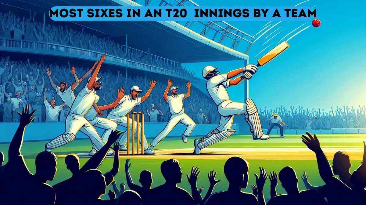 Most Sixes in an Innings by a Team Till 2024