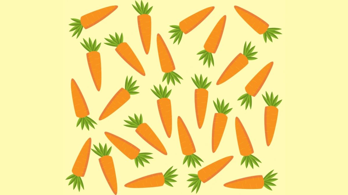 Picture Puzzle IQ Test: 95% Fail! Can You Spot The Different Carrot In 5 Seconds?