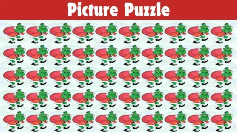 Picture Puzzle IQ Test: Only 125+ IQ Geniuses Can Find the Odd Grinch in This 24-Second Puzzle!