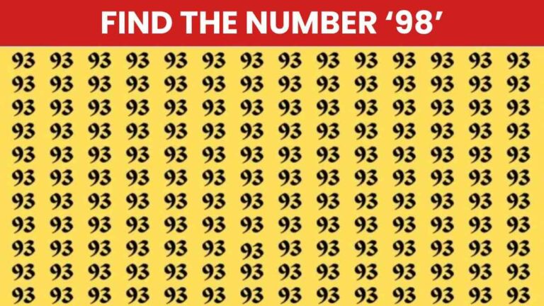 Picture Puzzle IQ Test: Only Keen Eyes Can Spot The Number 98 In 5 Seconds!