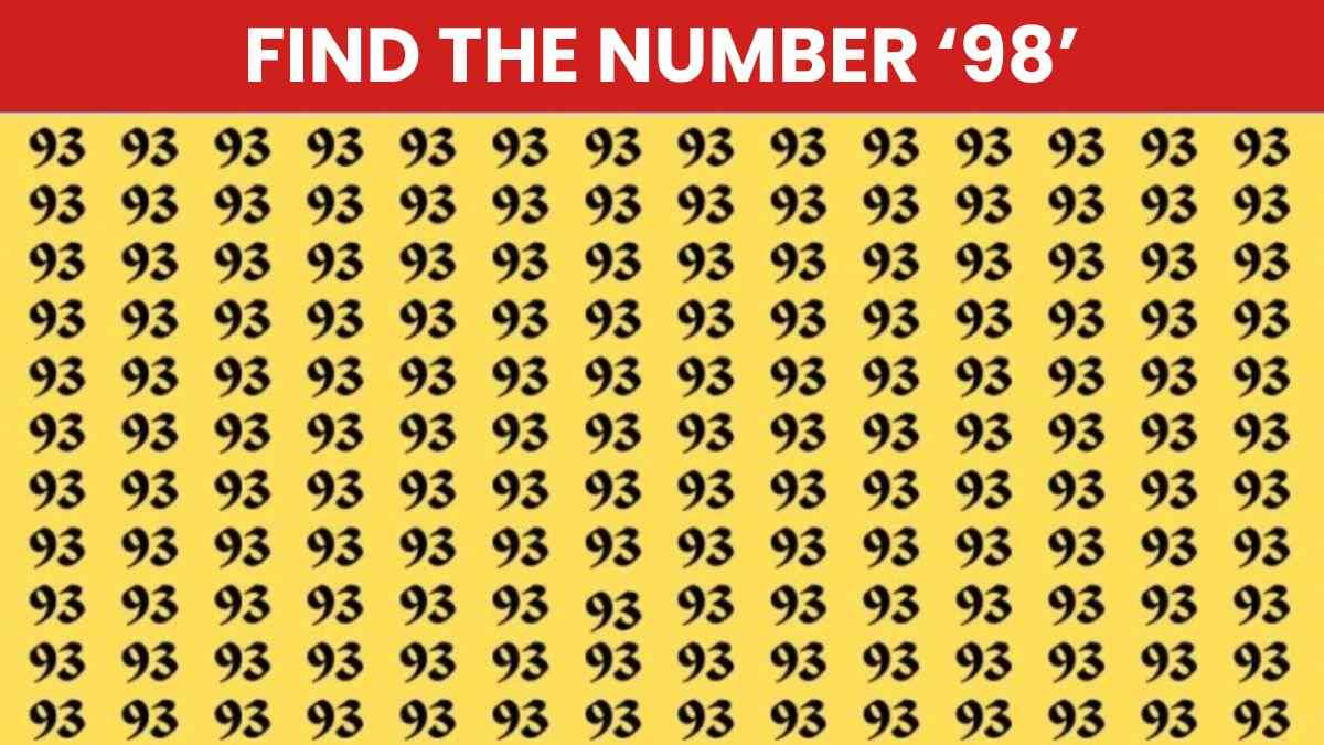 Picture Puzzle IQ Test: Only Keen Eyes Can Spot The Number 98 In 5 Seconds!