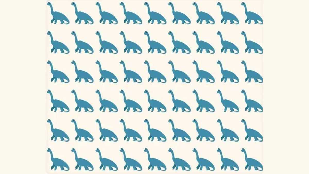 Visual Skill Test: Find the odd dinosaur in the picture in 5 seconds!