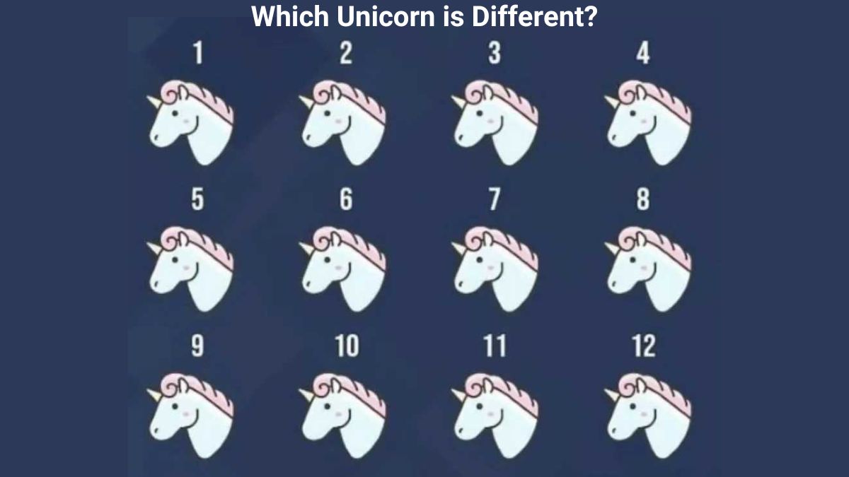 Visual Skill Test: Find the odd unicorn in the picture in 4 seconds!