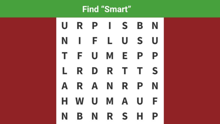 Word Puzzle: Only the most focused eyes can find the word “smart” in 6 seconds!