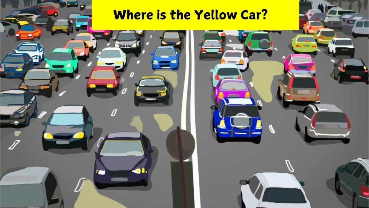 Brain Teaser – Find the yellow car in the traffic scene in 6 seconds!