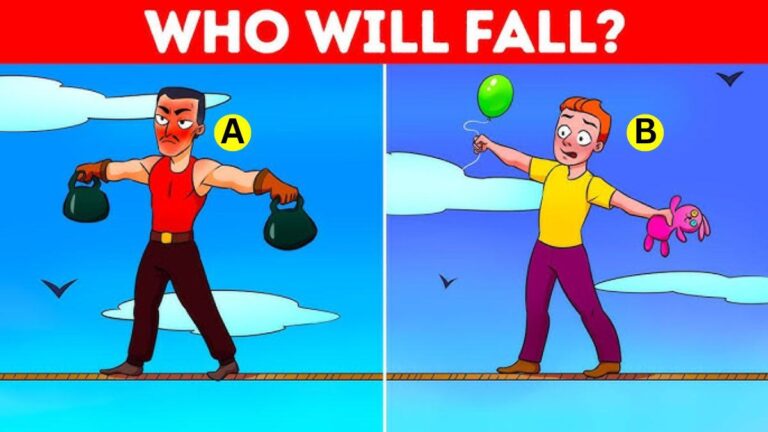 Brain Teaser IQ Test: Only A Genius Can Tell Who Will Fall In 5 Seconds!