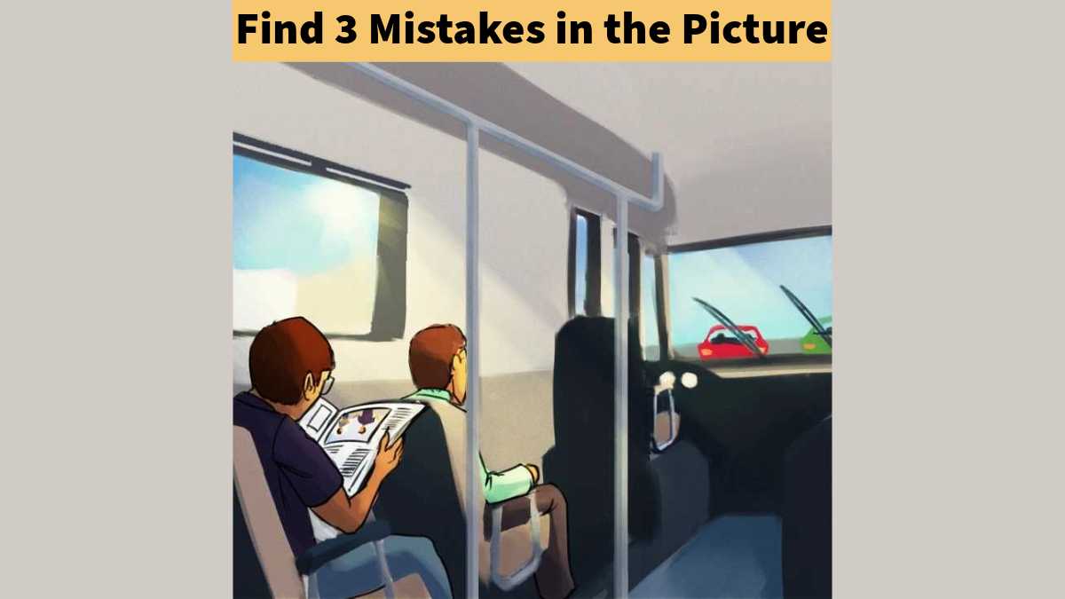 Brain Teaser IQ Test – Only the highly observant can find 3 mistakes in the picture in 11 seconds!