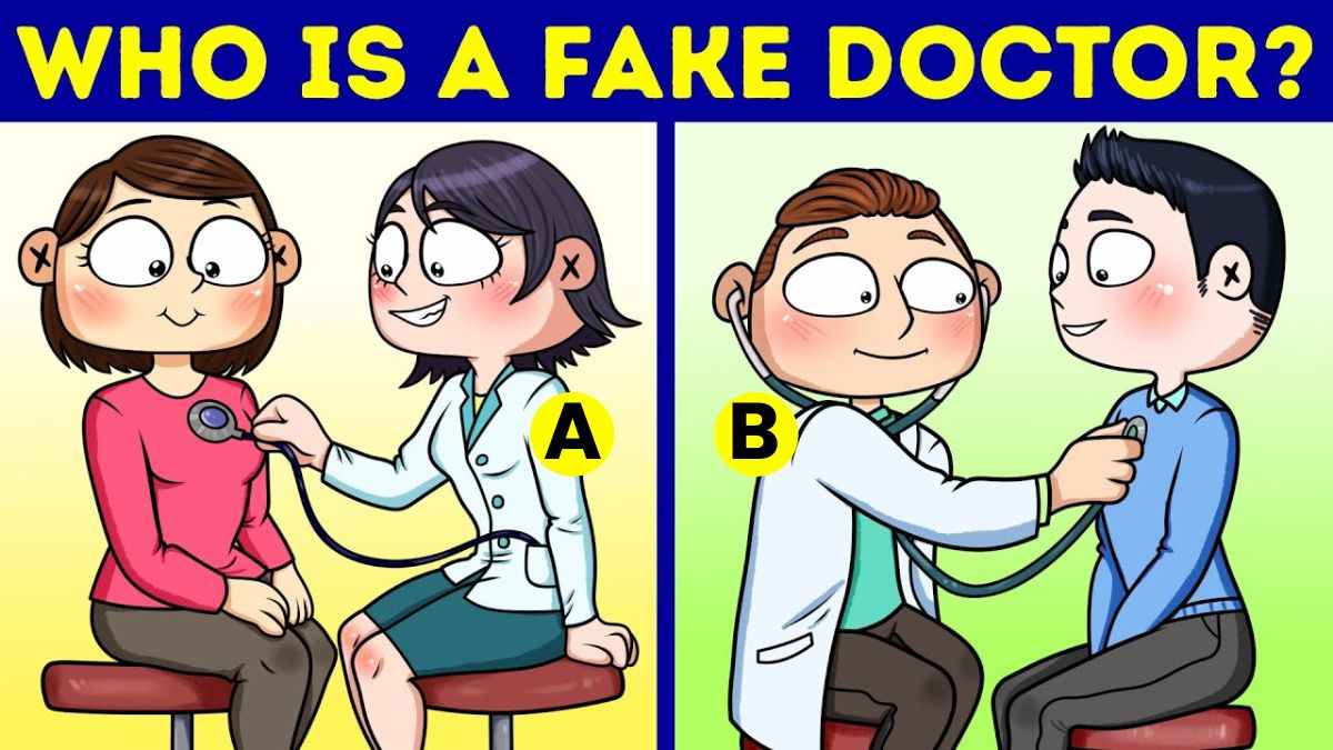 Brain Teaser IQ Test: Who Is A Fake Doctor? Only 1% With Sharp Attention Answer Correctly In 5 Seconds!