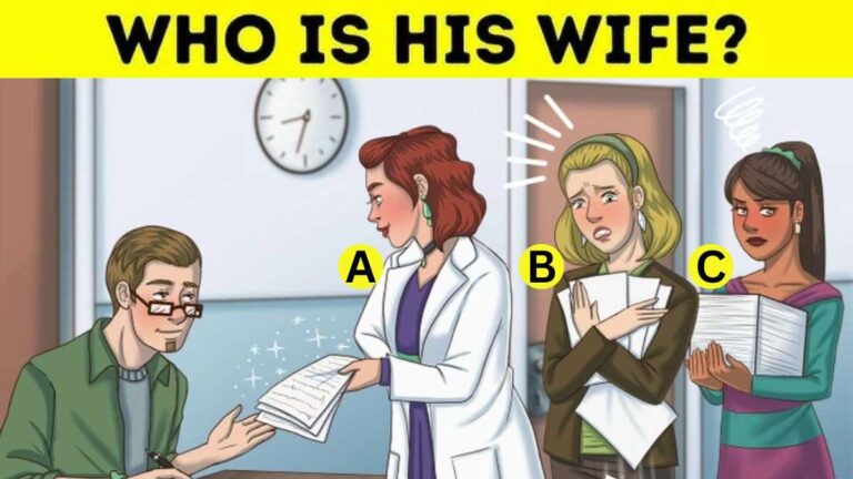 Brain Teaser: Spot Who Is His Wife? Only Sharp Minds Pass This IQ Test In 5 Seconds!