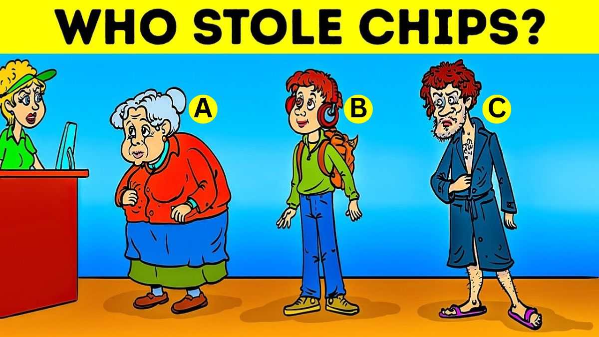 Brain Teaser: Who Stole Chips? Only 1% Highly Observant Pass This IQ Test In 5 Seconds!