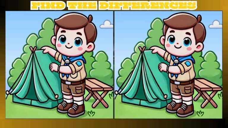 Find 3 Differences in 15 Seconds in Boy Scout Camping Pictures