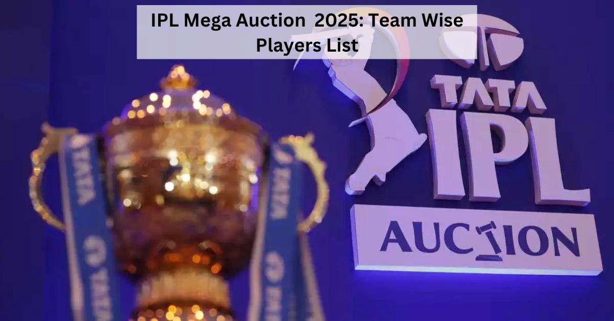 IPL Auction 2025 – List of Players Team-wise with Base and Sold Price