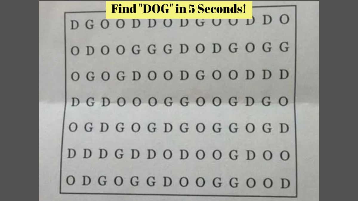 IQ Test – Only 1% of the Sharp Minds can Find the Word “ DOG” in 5 Seconds!