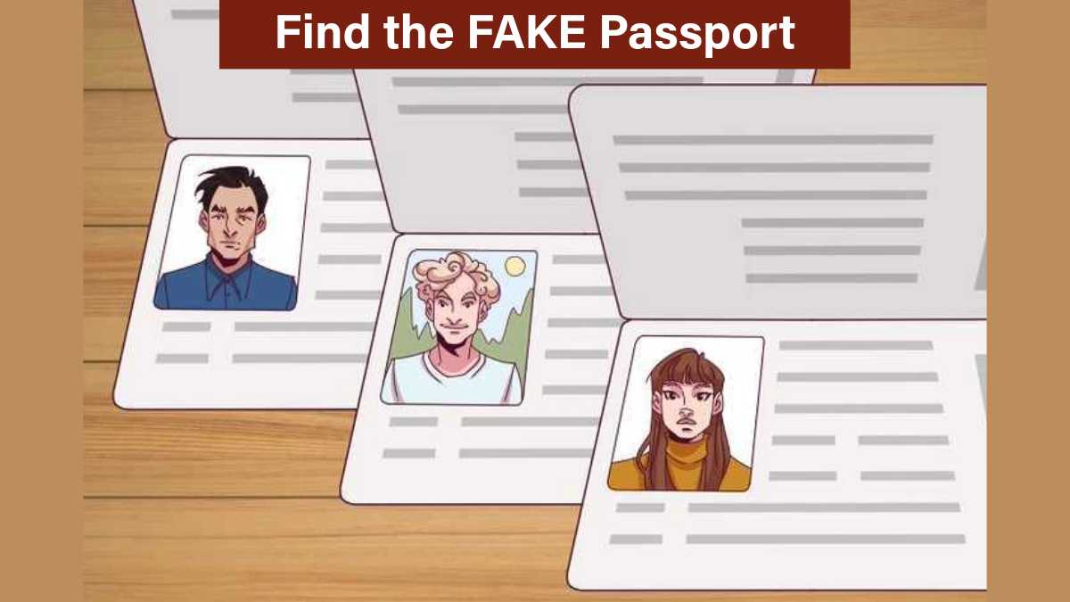 IQ Test – You have an IQ above 140 if you can find the fake passport in 5 seconds!