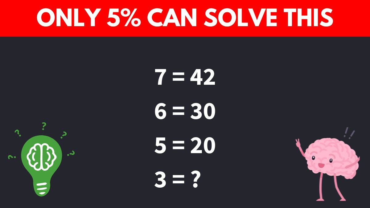 Only 5% of Genius Minds Can Solve This Math Puzzle in 6 Seconds!