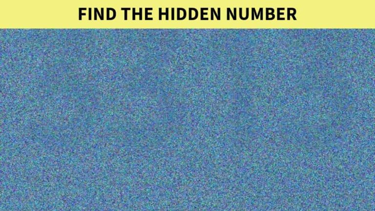 Optical Illusion Eye Test – Only a genius can find the hidden number in 4 seconds!