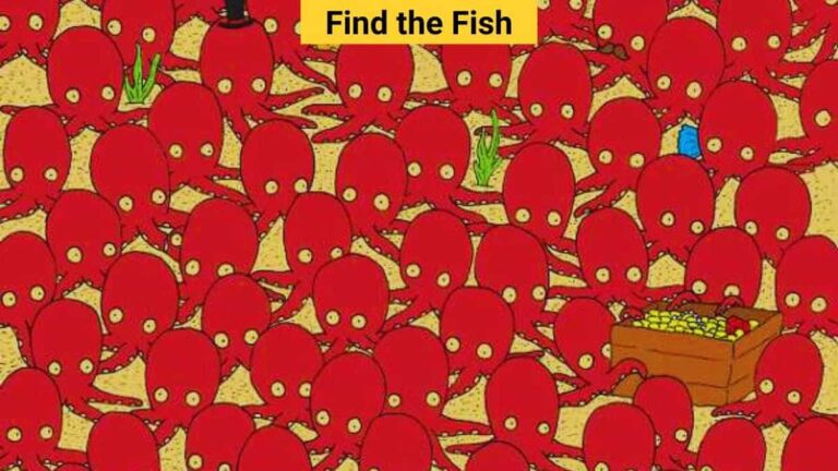 Optical Illusion IQ Test – Find the Hidden Fish among Octopuses in 7 Seconds!