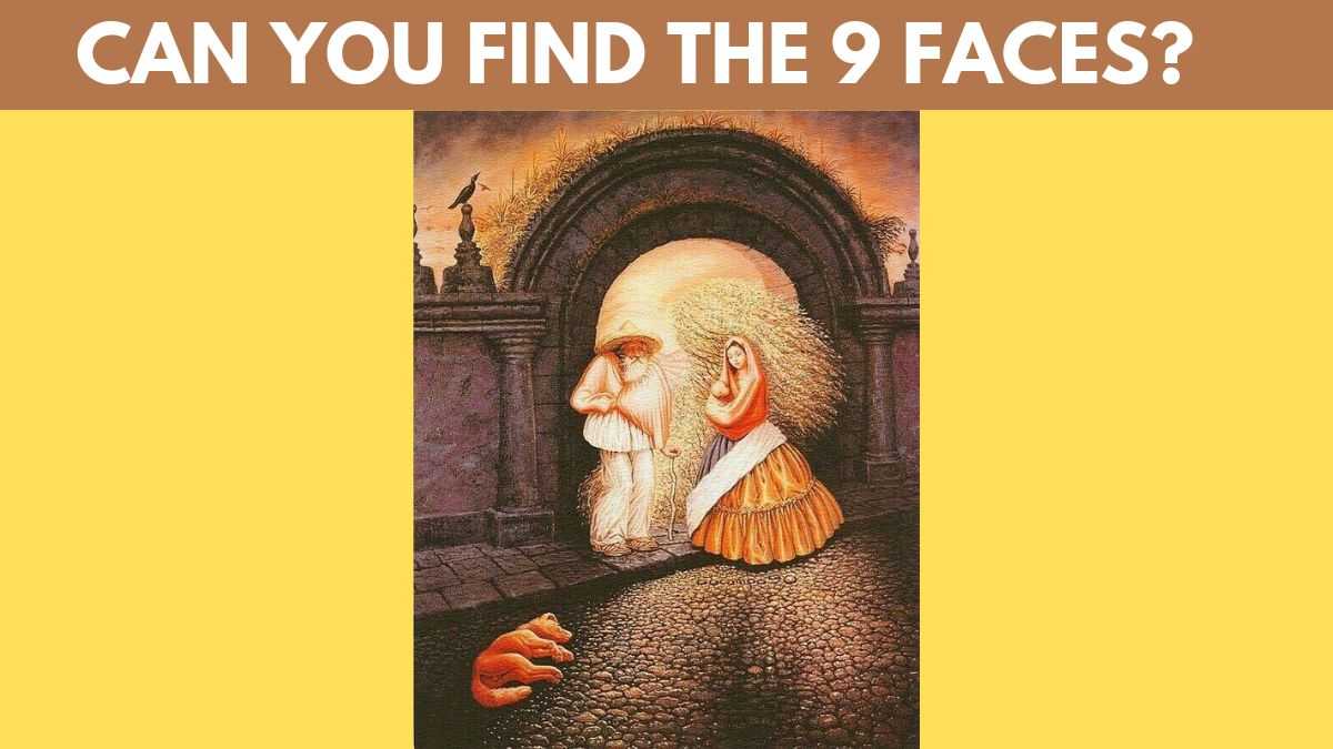 Picture Puzzle IQ Test: Only the Highly Observant Eyes Can Find Nine Faces in 19 Seconds!