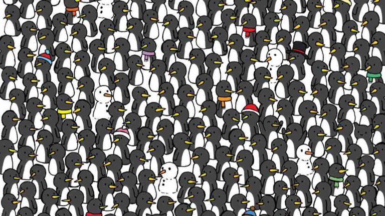 Picture Puzzle IQ Test: Spot 3 Sneaky Cats Among Penguins In 5 Seconds!