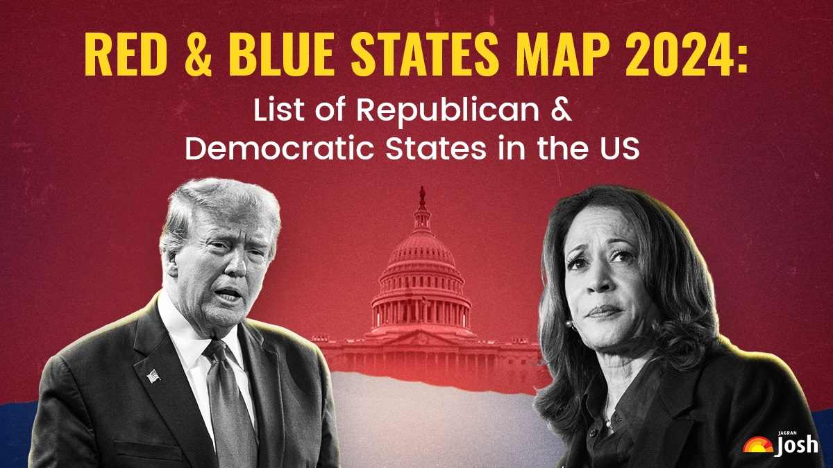 Red and Blue States Map 2024: Check the List of Republican and Democratic States in the US