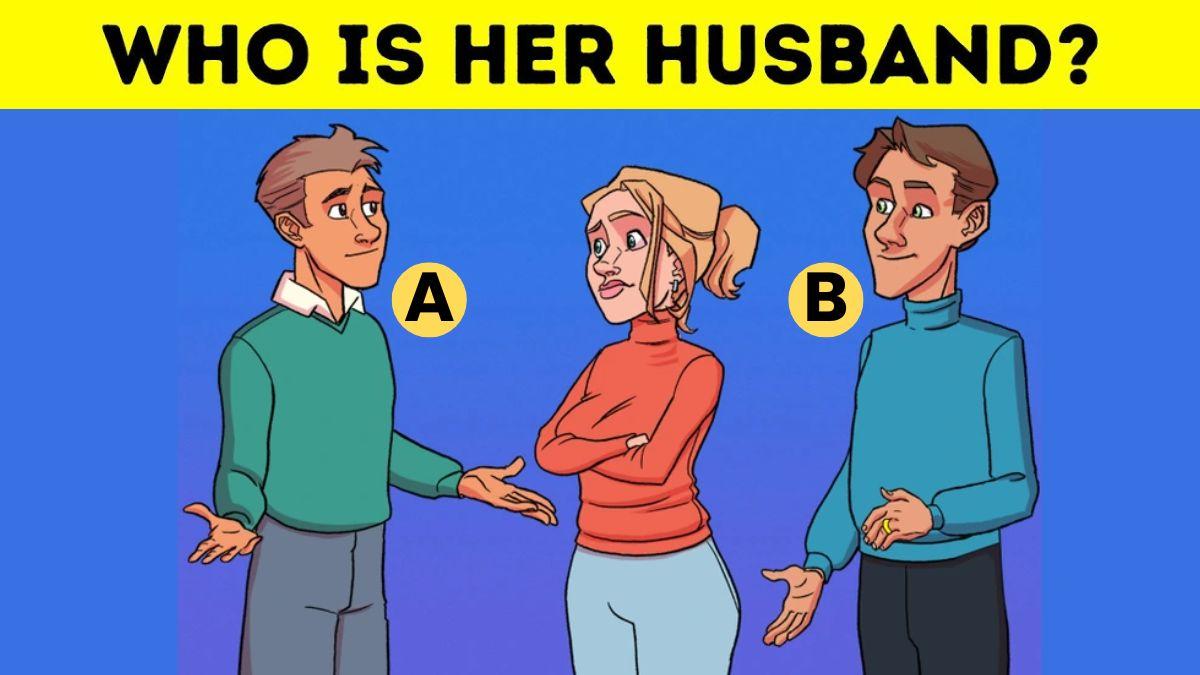 Brain Teaser IQ Test: Who Is Her Husband? Only 1% Highly Observant Answer Correctly In 5 Seconds!