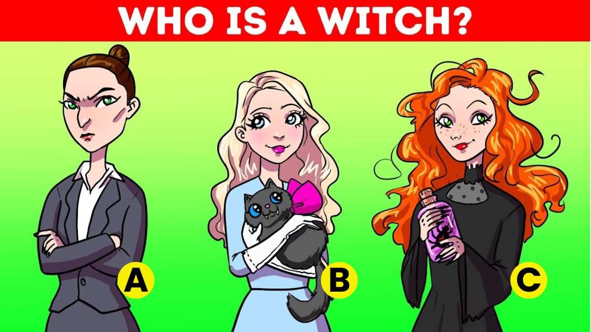 Brain Teaser: Spot Who Is A Witch? Only 1% With Attention To Detail Pass This IQ Test In 5 Seconds!