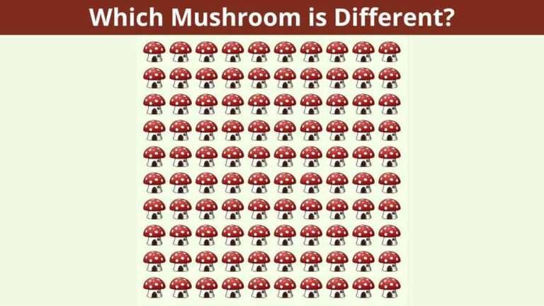 Optical Illusion IQ Test: Find the Odd Mushroom in 7 Seconds!