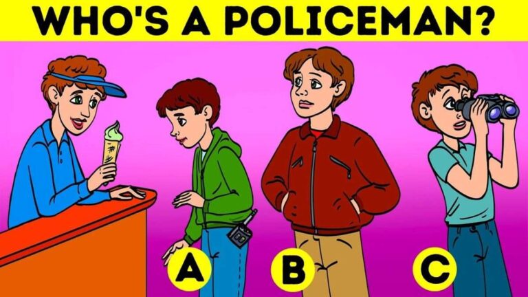 Brain Teaser Challenge: Who Among These Three Is A Policeman? Test Your IQ In 5 Seconds!