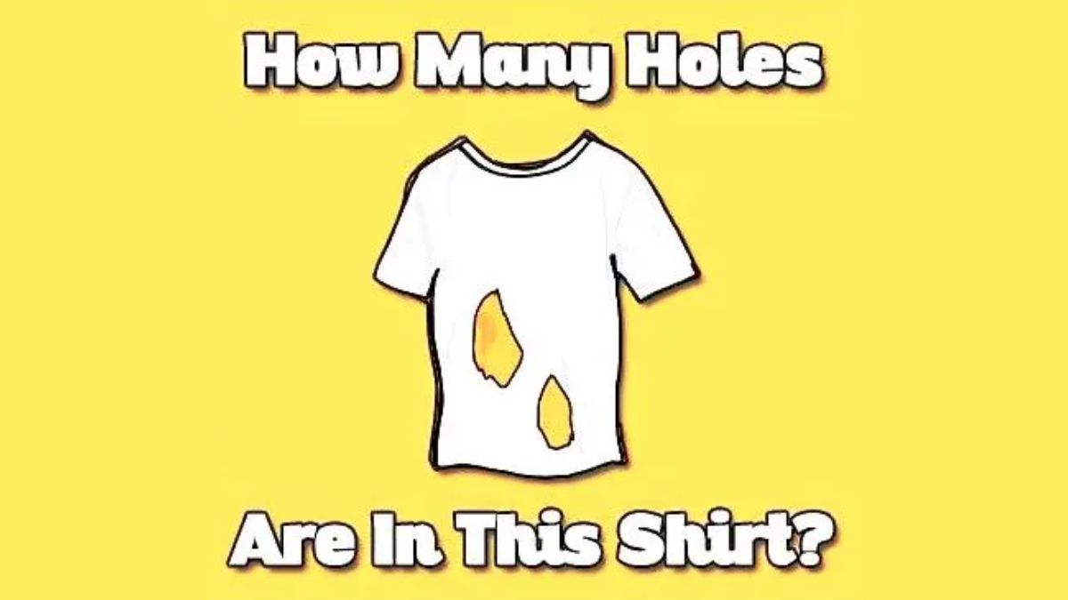 Brain Teaser IQ Test: How Many Holes Are in the T-Shirt? Only 1% Smartest People Answer Correctly In 5 Seconds!