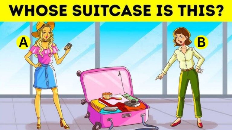 Brain Teaser: Spot Who Does The Suitcase Belong To? Only 2% Attentive People Pass This IQ Test In 5 Seconds!