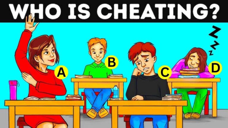 Brain Teaser: Spot Who Is Cheating? Only 1% With Attention To Detail Pass This IQ Test In 5 Seconds!