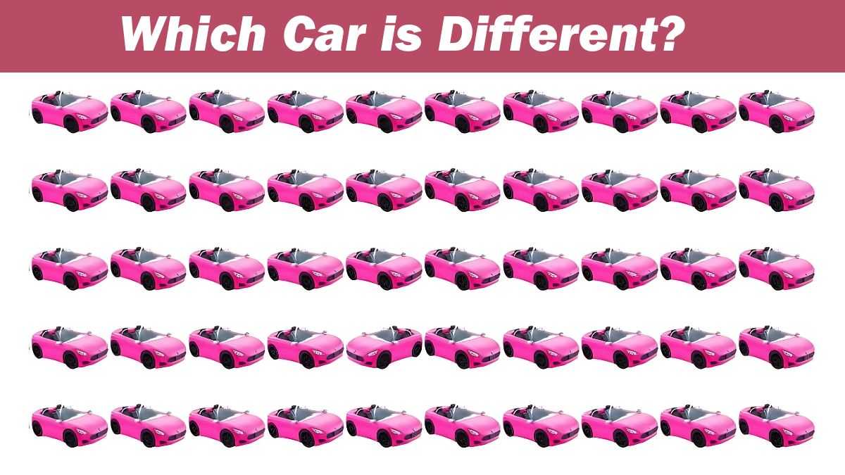 Brain Teaser to Test Your IQ: Find the Different Car in 4 Seconds!