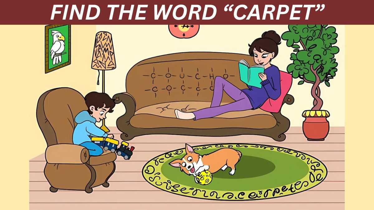 Brain Teaser to Test Your IQ: Only 1% with superhuman brains can find the word “CARPET” in 6 seconds!