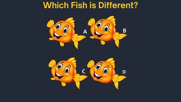 Optical Illusion: You have 20/20 vision if you can find the different fish in 5 seconds!