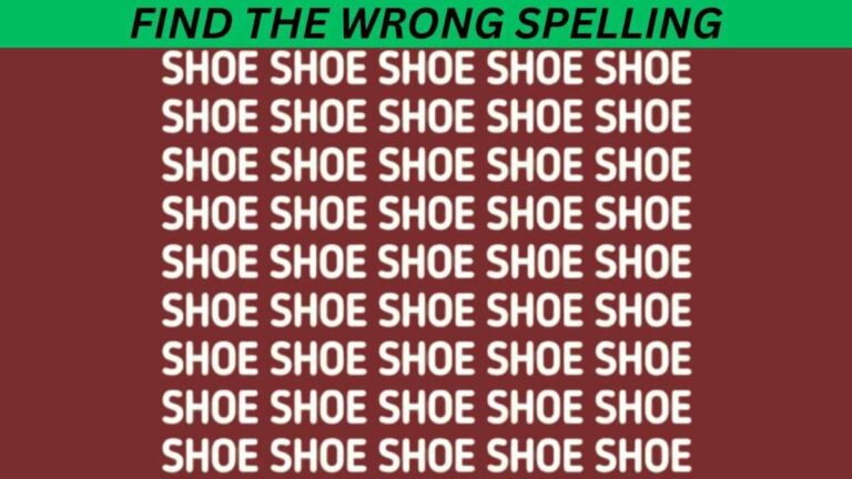 Optical Illusion: You have eagle eyes if you can find the wrong spelling in 9 seconds!