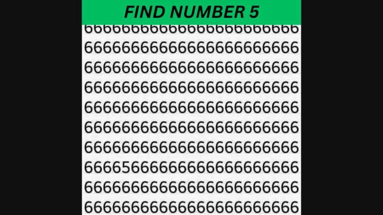 Picture Puzzle Challenge: Test your vision by finding the number 5 among 6’s in 4 seconds!