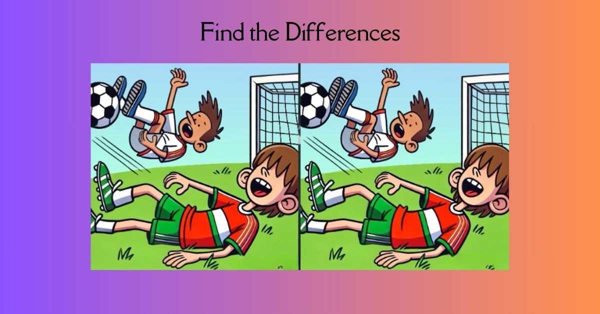 Spot the 3 Differences in Boys Playing Football– Beat the 27-Second Challenge!