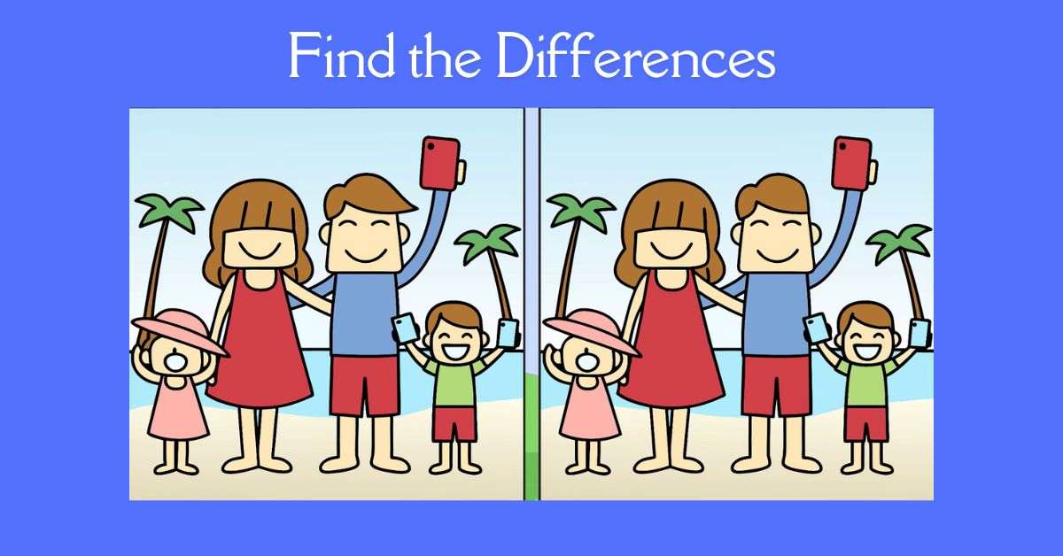 Spot the 3 Differences in Family Enjoying Vacation– Beat the 35-Second Challenge!