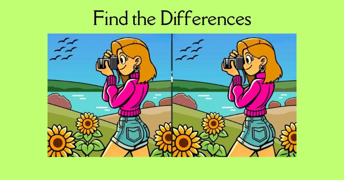 Spot the 3 Differences in Girl Clicking Photographs– Beat the 31-Second Challenge!