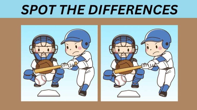 Spot the Differences: Can you spot 3 differences between the baseball match pictures in 14 seconds?