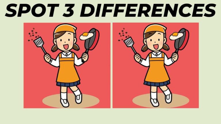 Spot the Differences: You are a puzzle legend if you can spot 3 differences in 10 seconds!