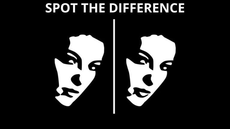 Spot the difference between the black and white pictures of a woman in 4 seconds!