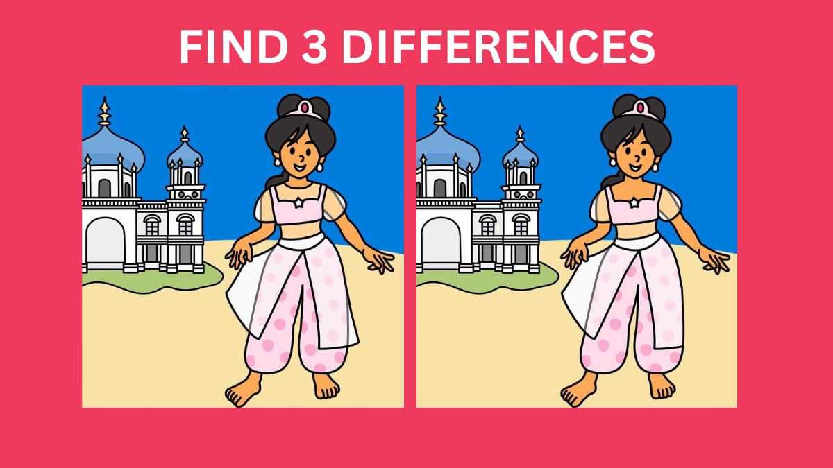 Spot the differences between the princess pictures in 15 seconds!