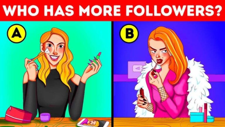 Brain Teaser: Spot Which Influencer Has More Followers? Only People with High IQ Answer Correctly In 5 Seconds!